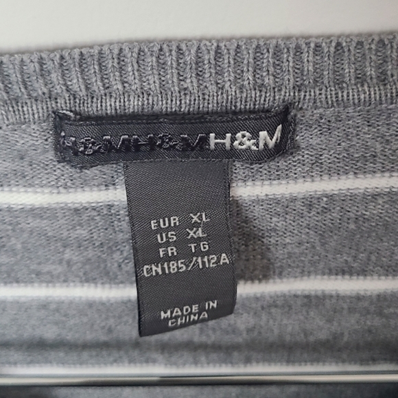 H&M Grey Striped Sweater - Picture 2 of 3